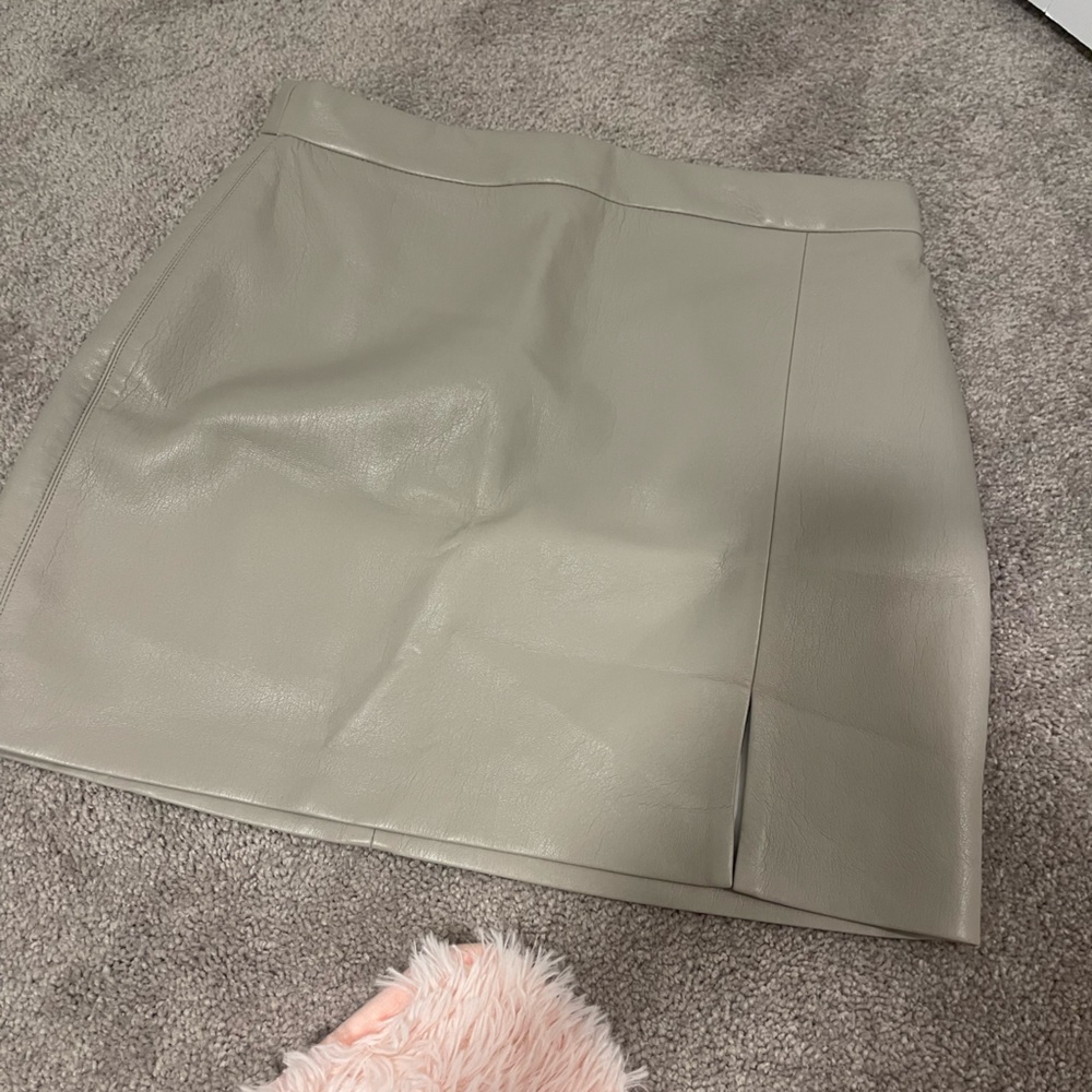 Wilfred Patio Faux Leather Mini Skirt